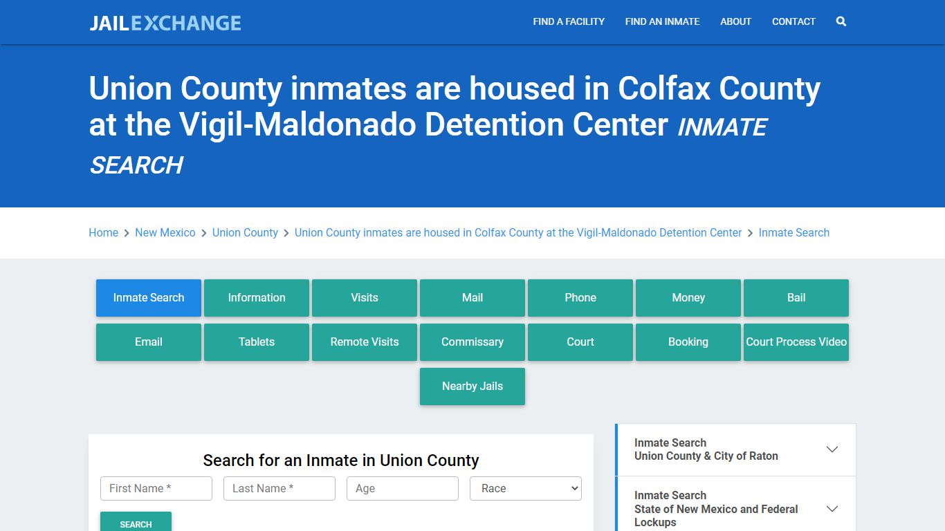 Union County inmates are housed in Colfax County at the Vigil-Maldonado ...